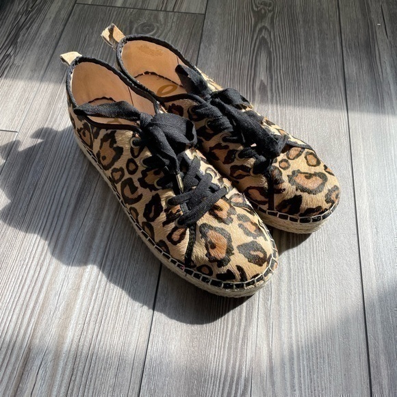 Sam Edelman Shoes - Sam Edelman Celina Leopard Brahma Hair Espadrilles Size 9.5 | Excellent Shape